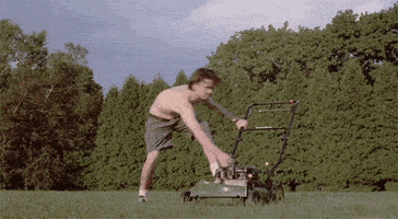 starting a lawn mower gif