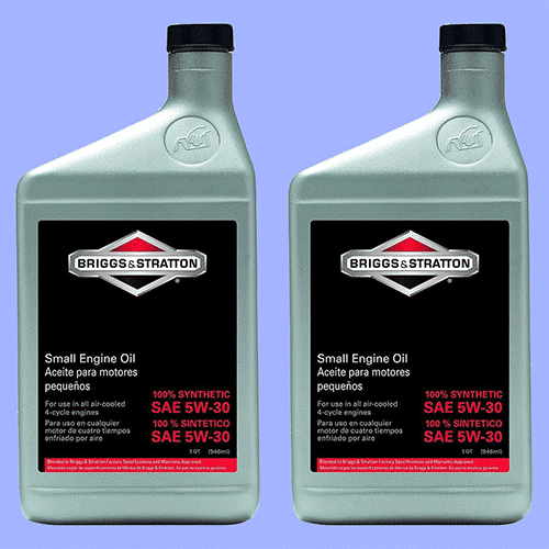 Briggs and Stratton 100074 Pack of (2) 1-Quart 5W-30 Synthetic Oil