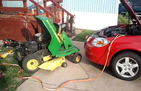 How To Charge A Lawn Mower Battery With A Car