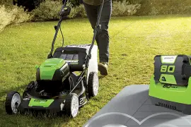greenworks mower battery