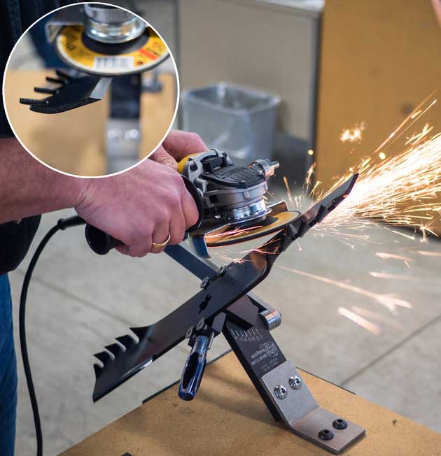Sharpen Mower Blades with Angle Grinder